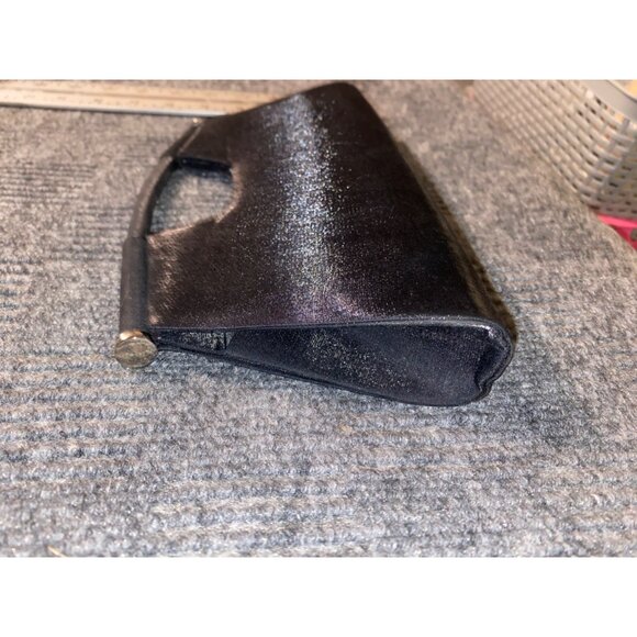 La Regale Black Fabric Evening Bag with Rope Strap Made in China 10 Inches - Picture 11 of 12